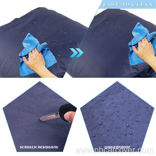 All weather protection blue car cover with logo